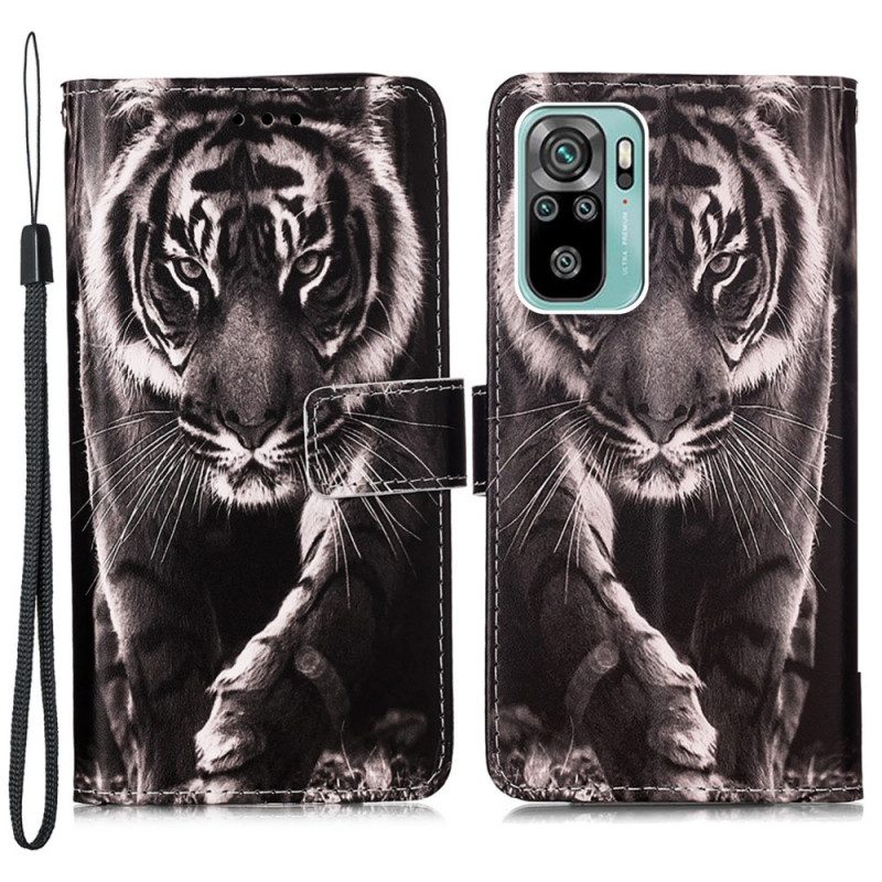 Custodia A Portafoglio Samsung Galaxy A53 5G Strappy Notte Tigre