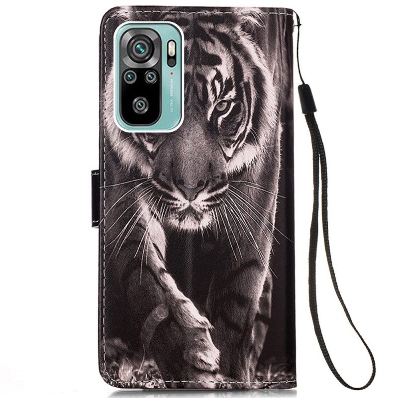 Custodia A Portafoglio Samsung Galaxy A53 5G Strappy Notte Tigre