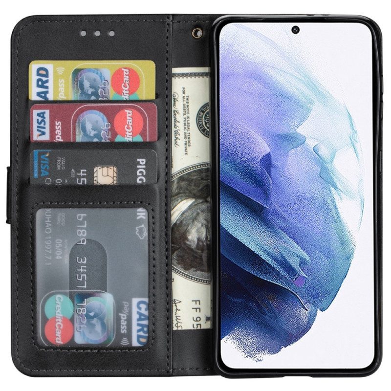 Custodia in pelle Samsung Galaxy A53 5G Borsa Con Cordino