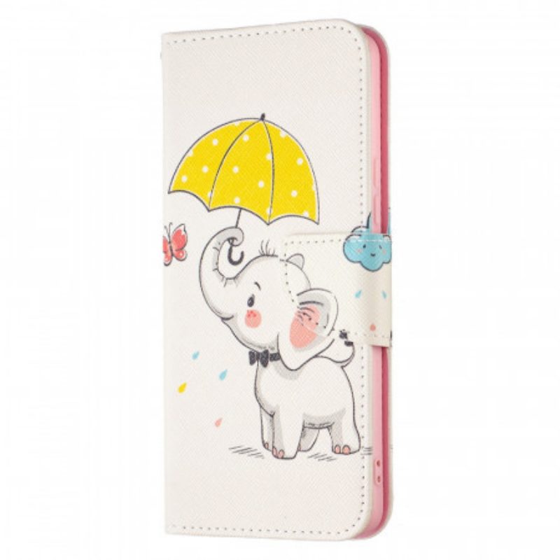 Custodia in pelle Samsung Galaxy A53 5G Cucciolo Di Elefante