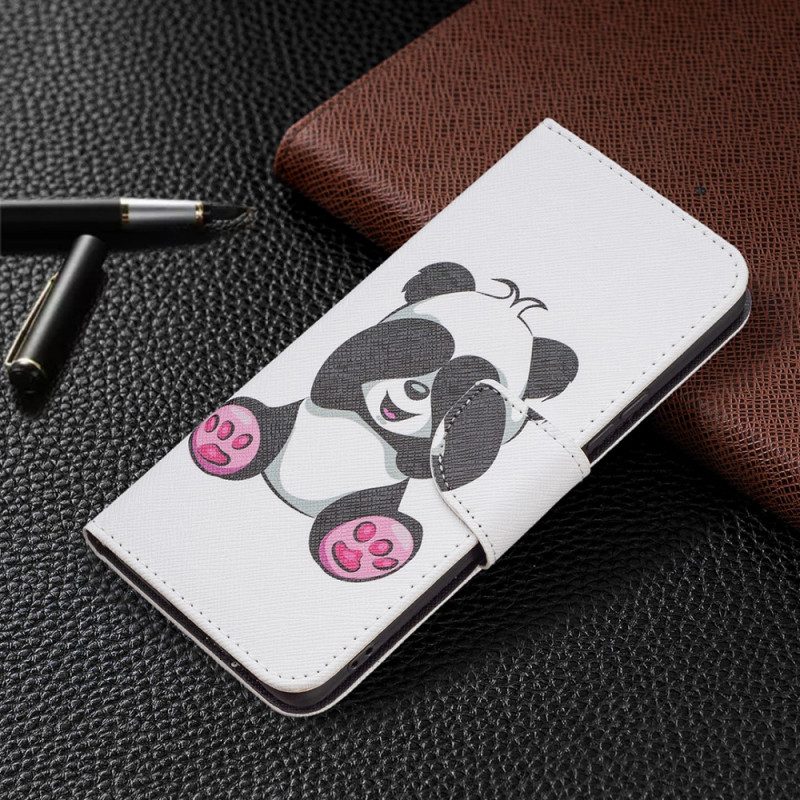 Custodia in pelle Samsung Galaxy A53 5G Divertimento Panda