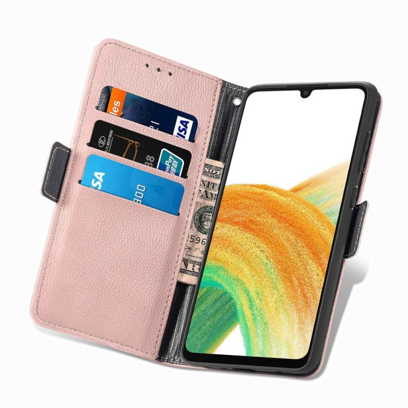 Custodia in pelle Samsung Galaxy A53 5G Fiori 3d