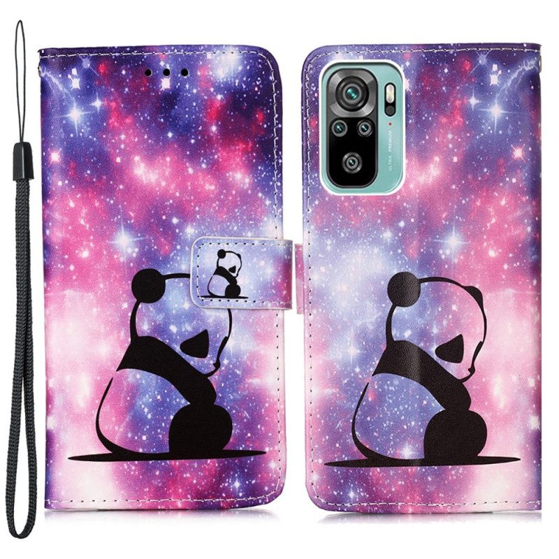 Custodia in pelle Samsung Galaxy A53 5G Galassia Panda