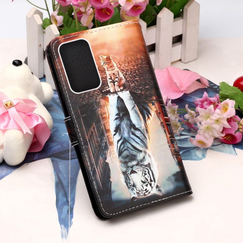 Custodia in pelle Samsung Galaxy A53 5G Gattino