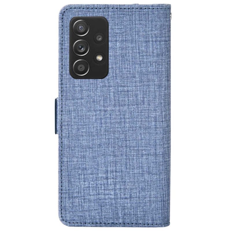 Custodia in pelle Samsung Galaxy A53 5G Jeans Con Portacarte Girevole