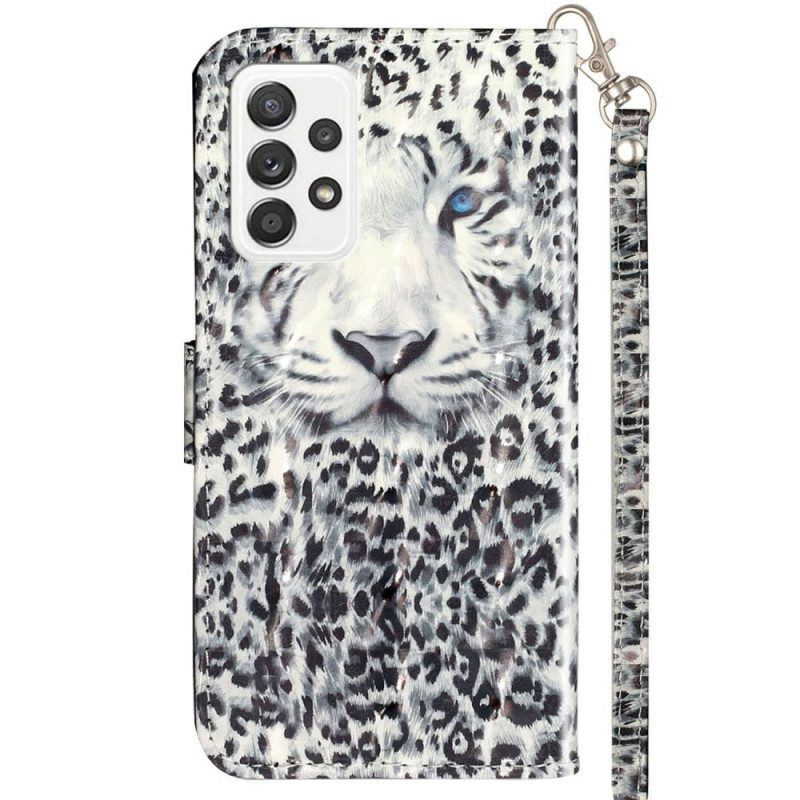 Custodia in pelle Samsung Galaxy A53 5G Perizoma Tigre