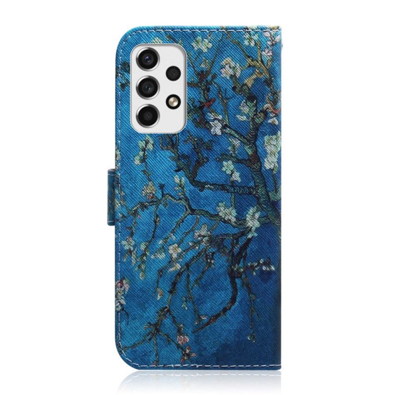 Custodia in pelle Samsung Galaxy A53 5G Ramo Di Un Albero In Fiore