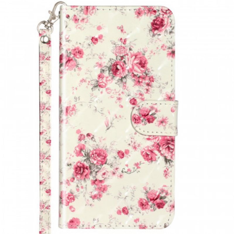 Folio Cover Samsung Galaxy A53 5G Cinturino Liberty Fiori