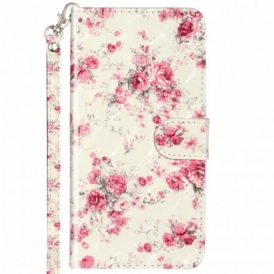 Folio Cover Samsung Galaxy A53 5G Cinturino Liberty Fiori