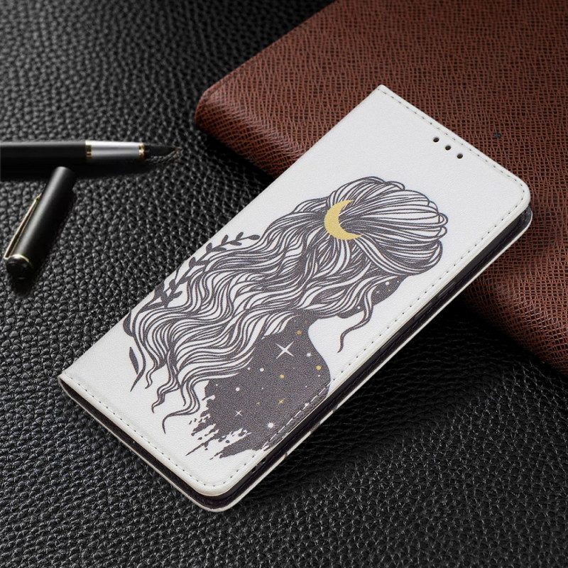 Folio Cover Samsung Galaxy A53 5G Custodia in pelle Bei Capelli