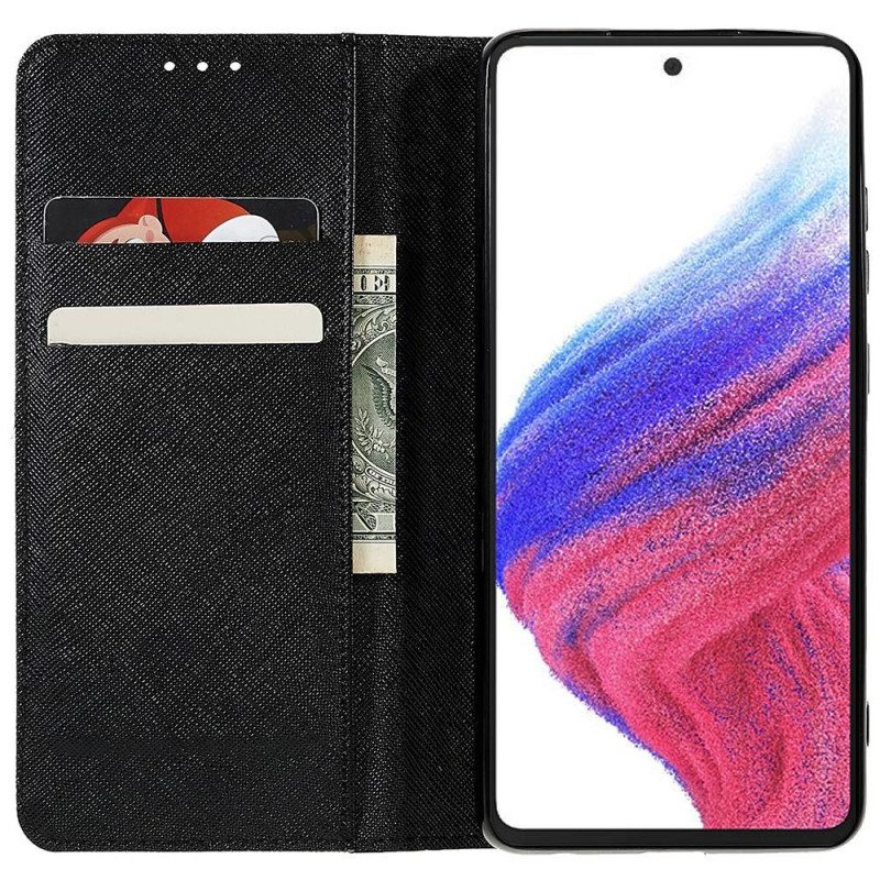 Folio Cover Samsung Galaxy A53 5G Custodia in pelle Ecopelle Testurizzata