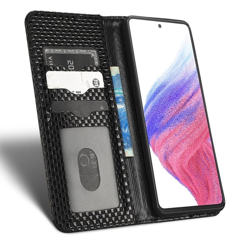 Folio Cover Samsung Galaxy A53 5G Custodia in pelle Trama 3d