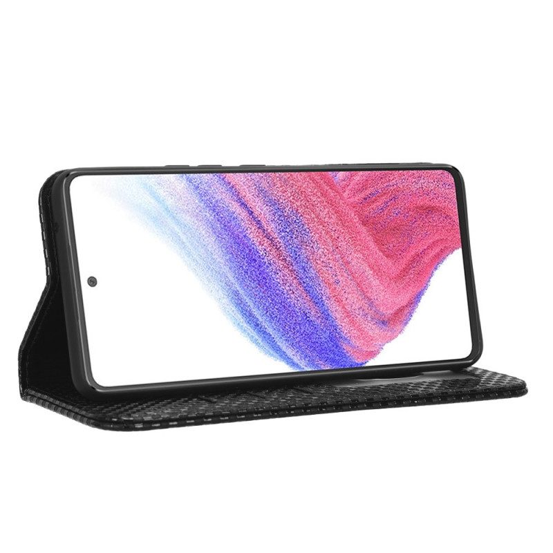 Folio Cover Samsung Galaxy A53 5G Custodia in pelle Trama 3d