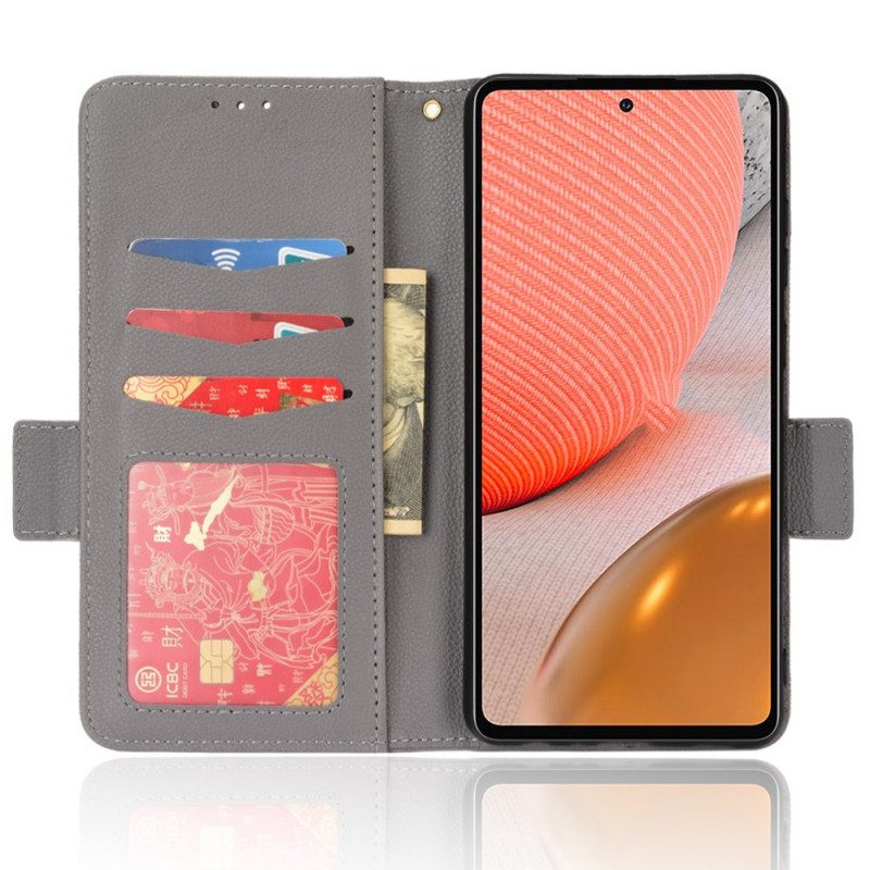 Folio Cover Samsung Galaxy A53 5G Ecopelle Tradizionale Litchi