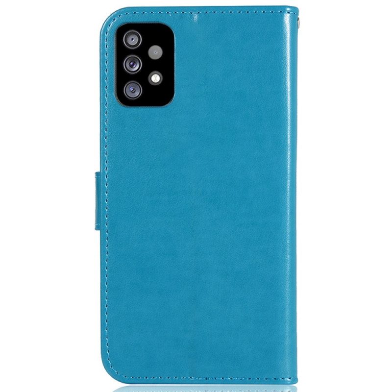 Folio Cover Samsung Galaxy A53 5G Gufo Acchiappasogni Con Cinturino