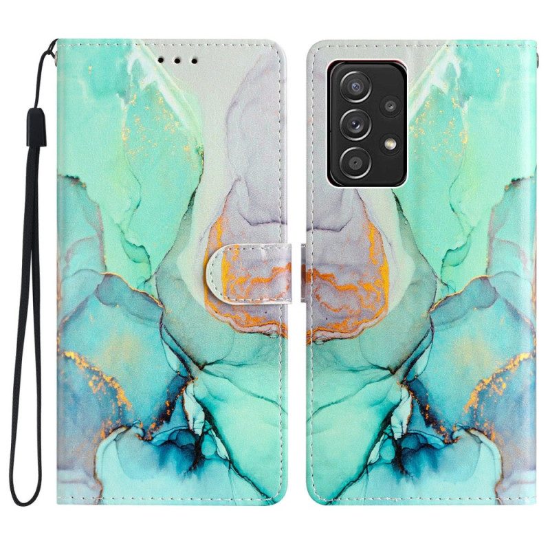 Folio Cover Samsung Galaxy A53 5G Striscia Di Marmo