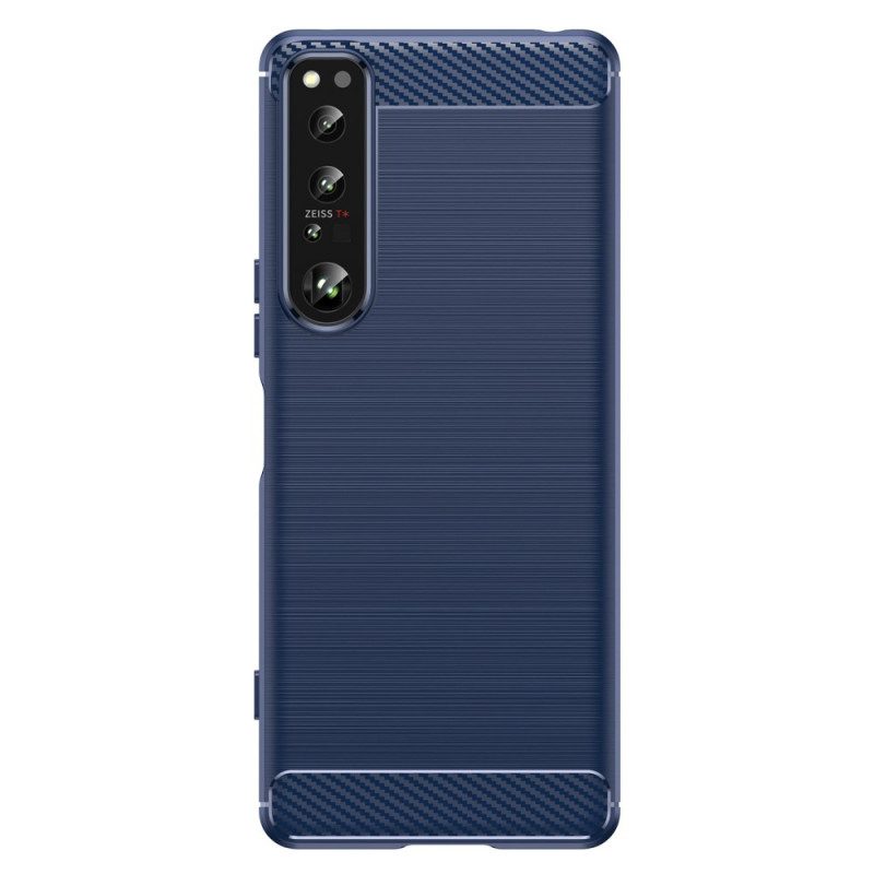 Cover Sony Xperia 1 IV Fibra Di Carbonio Spazzolata