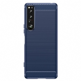 Cover Sony Xperia 1 IV Fibra Di Carbonio Spazzolata