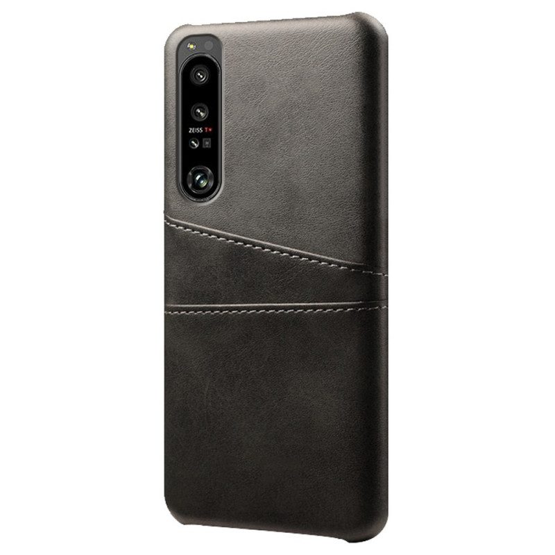 Cover Sony Xperia 1 IV Portacarte Effetto Pelle