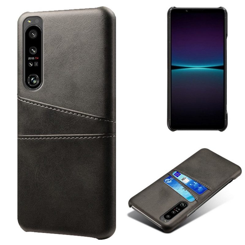 Cover Sony Xperia 1 IV Portacarte Effetto Pelle