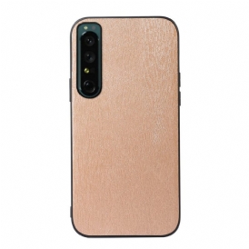 Cover Sony Xperia 1 IV Trama Di Legno In Ecopelle