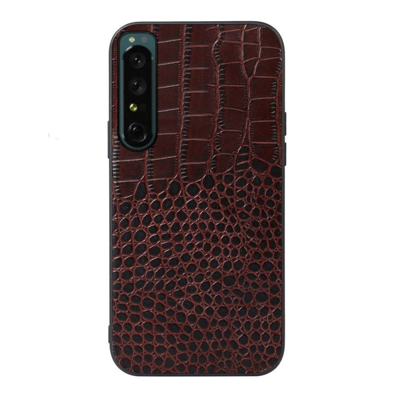 Cover Sony Xperia 1 IV Vera Pelle Di Coccodrillo