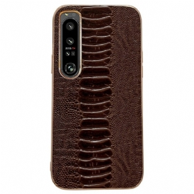 Cover Sony Xperia 1 IV Vera Pelle Stile Coccodrillo