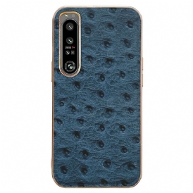 Cover Sony Xperia 1 IV Vera Pelle Stile Struzzo