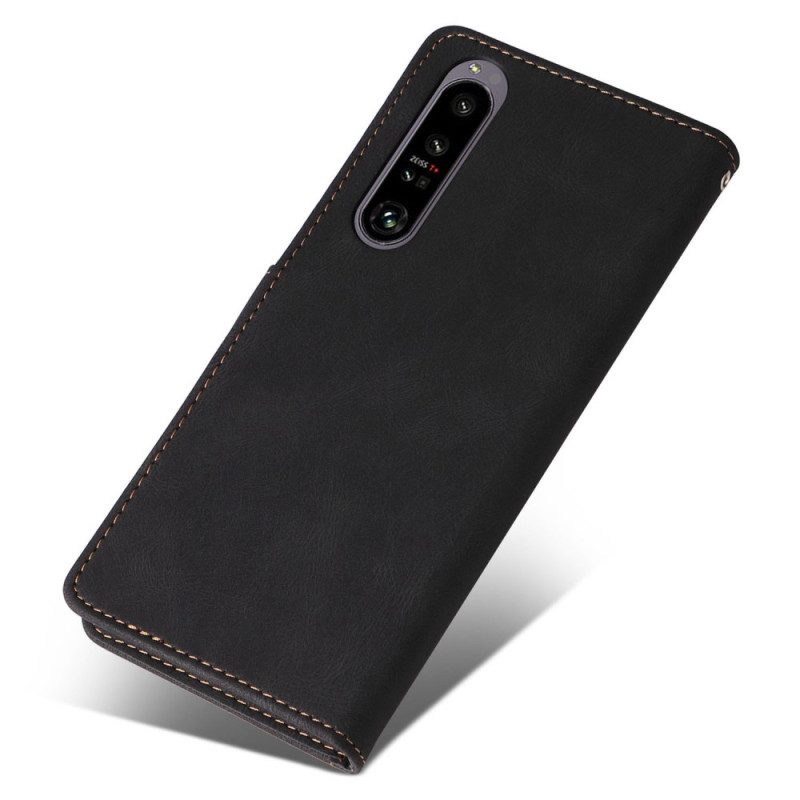 Custodia in pelle Sony Xperia 1 IV Bicolore Con Cinturino