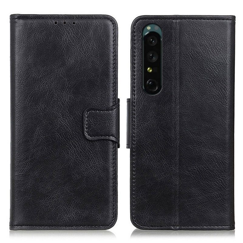 Custodia in pelle Sony Xperia 1 IV Chiusura In Pelle Stile Reversibile