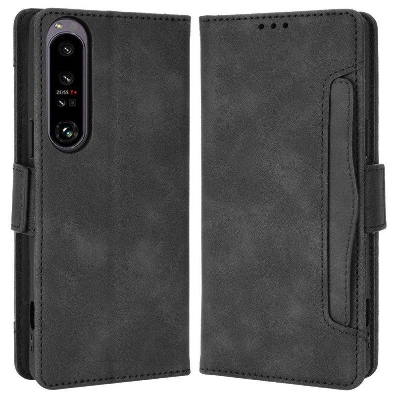 Custodia in pelle Sony Xperia 1 IV Classe Premier Multi-carta