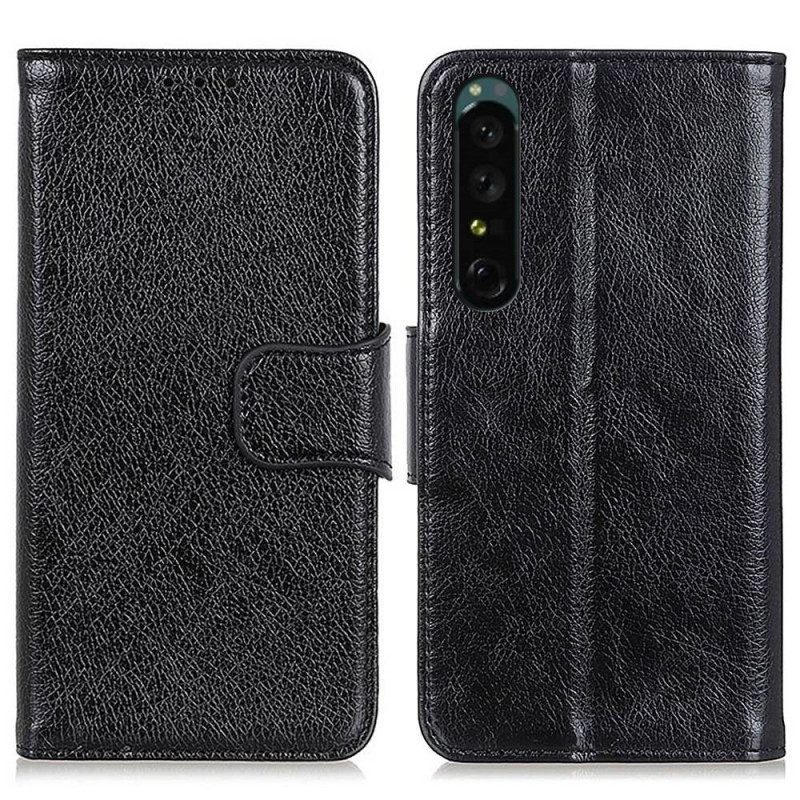 Custodia in pelle Sony Xperia 1 IV Crosta Di Nappa