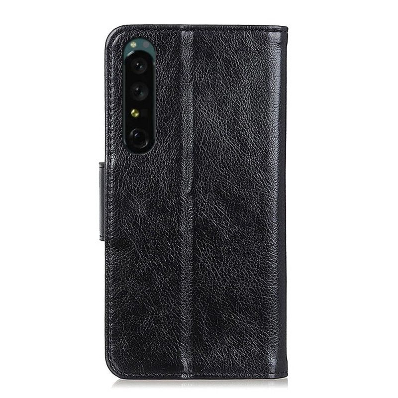 Custodia in pelle Sony Xperia 1 IV Crosta Di Nappa