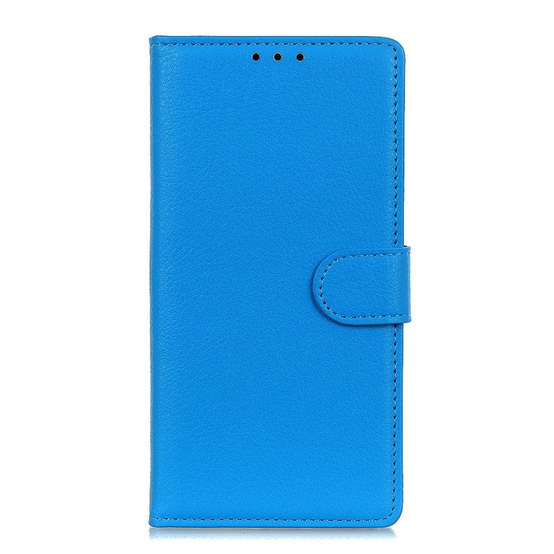 Custodia in pelle Sony Xperia 1 IV Ecopelle Tradizionale Litchi