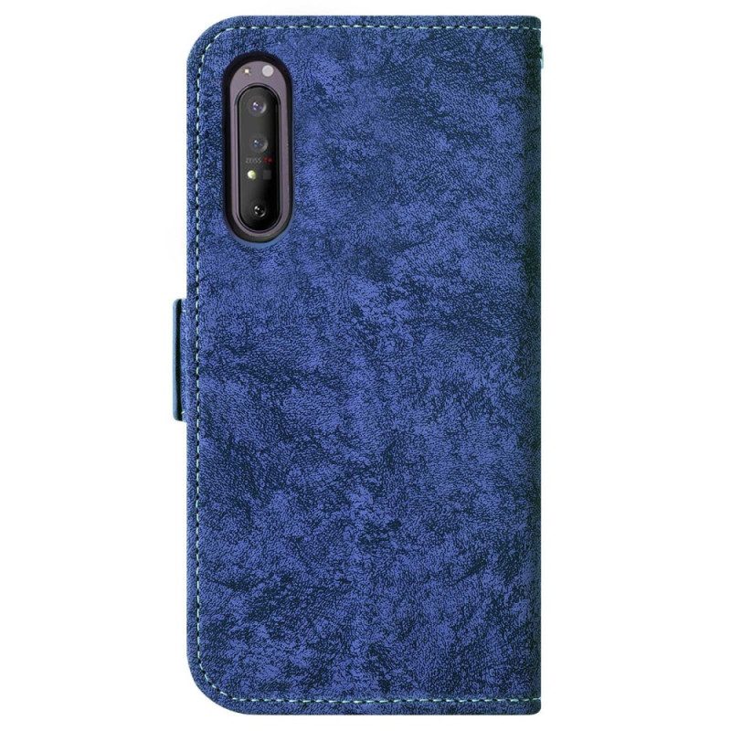 Custodia in pelle Sony Xperia 1 IV Effetto Pelle Con Portacarte Girevole