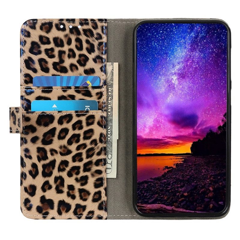 Custodia in pelle Sony Xperia 1 IV Effetto Pelle Di Leopardo