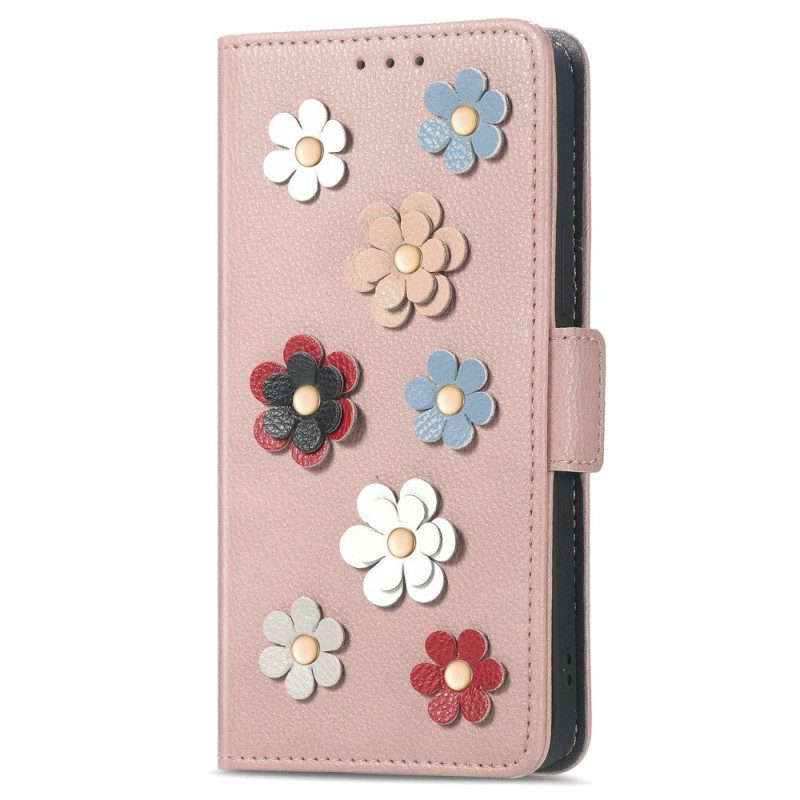 Custodia in pelle Sony Xperia 1 IV Fiori Decorativi