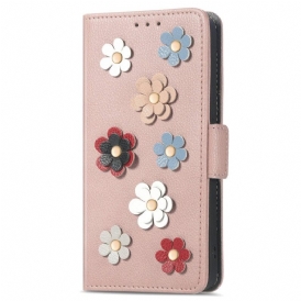 Custodia in pelle Sony Xperia 1 IV Fiori Decorativi