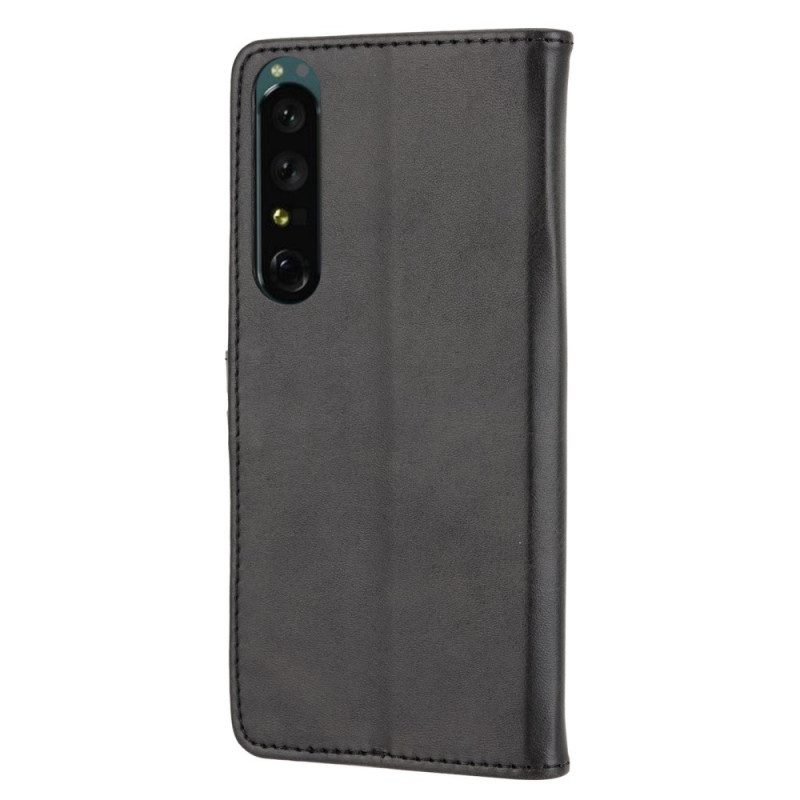 Custodia in pelle Sony Xperia 1 IV Gatto Troppo Carino