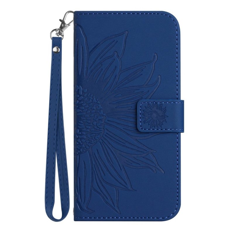 Custodia in pelle Sony Xperia 1 IV Girasole Strappy