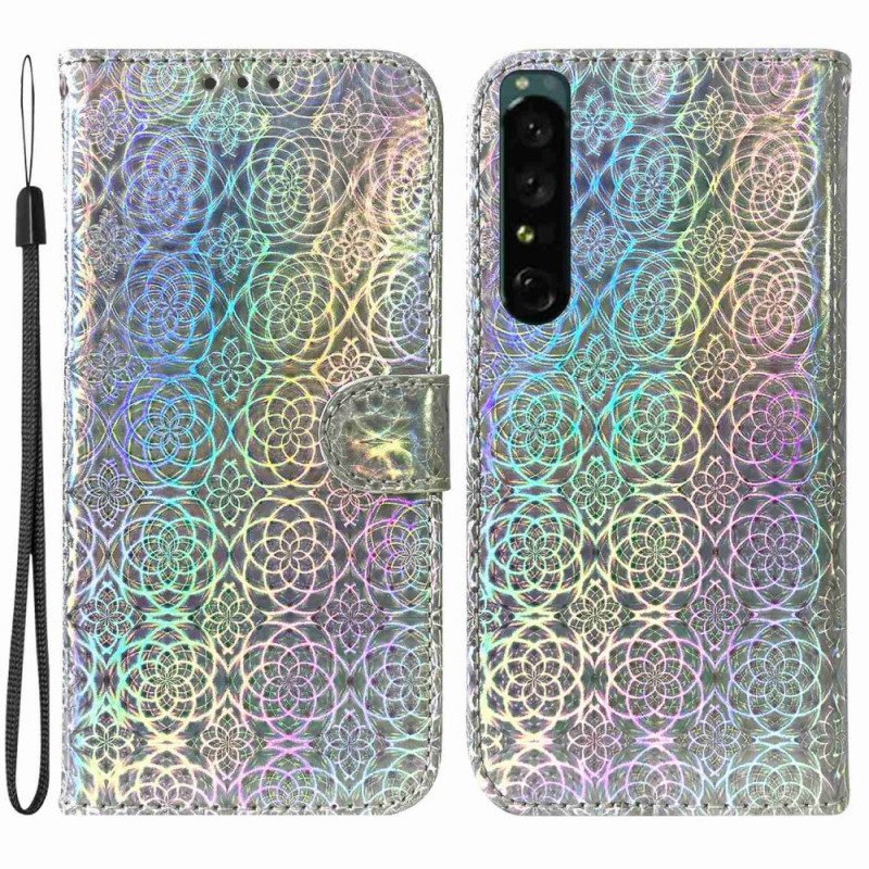 Custodia in pelle Sony Xperia 1 IV Leggero Con Cinturino