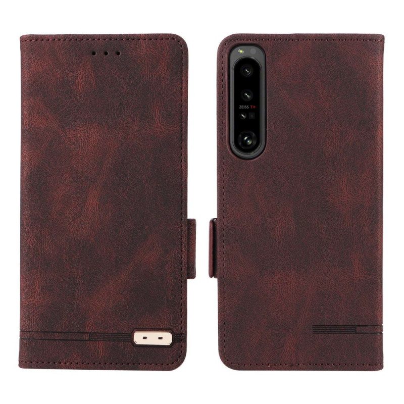 Custodia in pelle Sony Xperia 1 IV Lussuosa Finezza