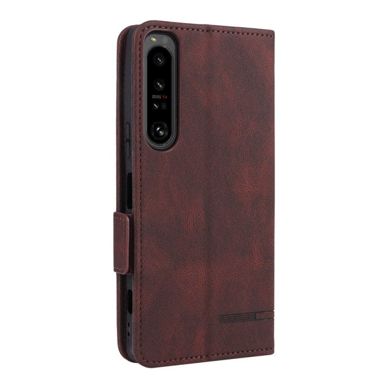 Custodia in pelle Sony Xperia 1 IV Lussuosa Finezza