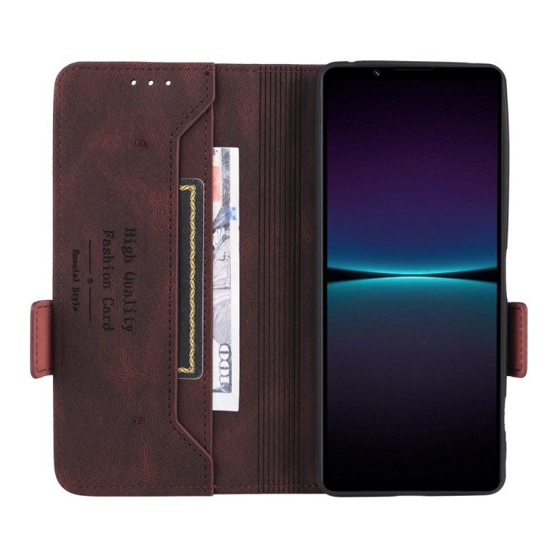 Custodia in pelle Sony Xperia 1 IV Lussuosa Finezza