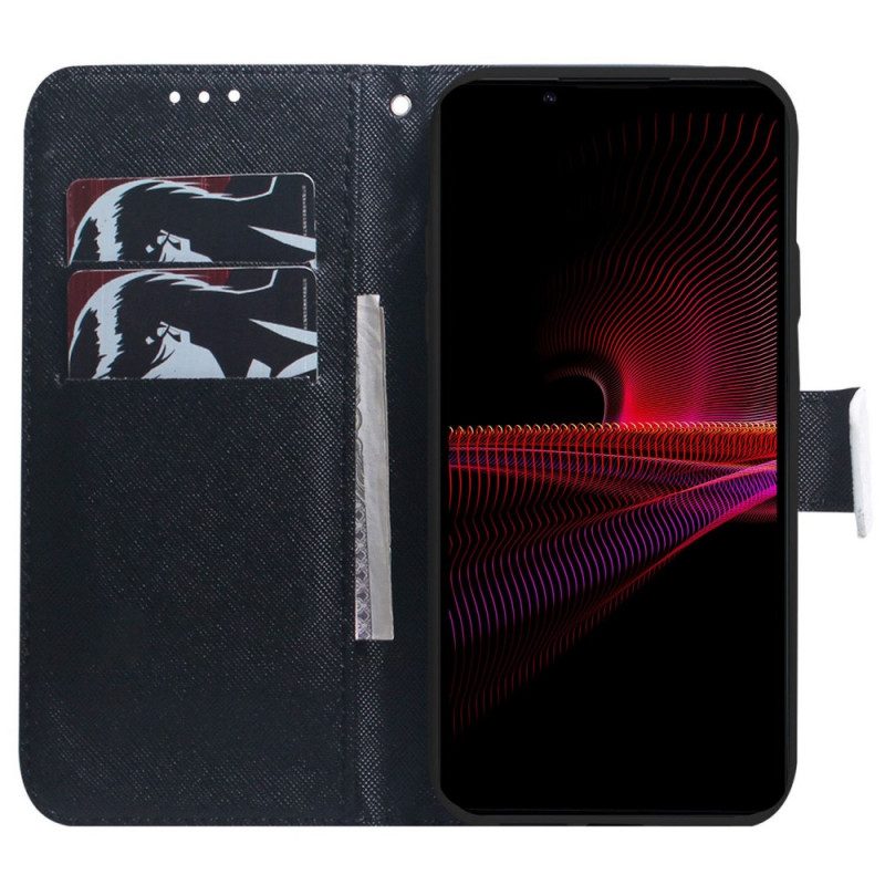 Custodia in pelle Sony Xperia 1 IV Mandala Strappy