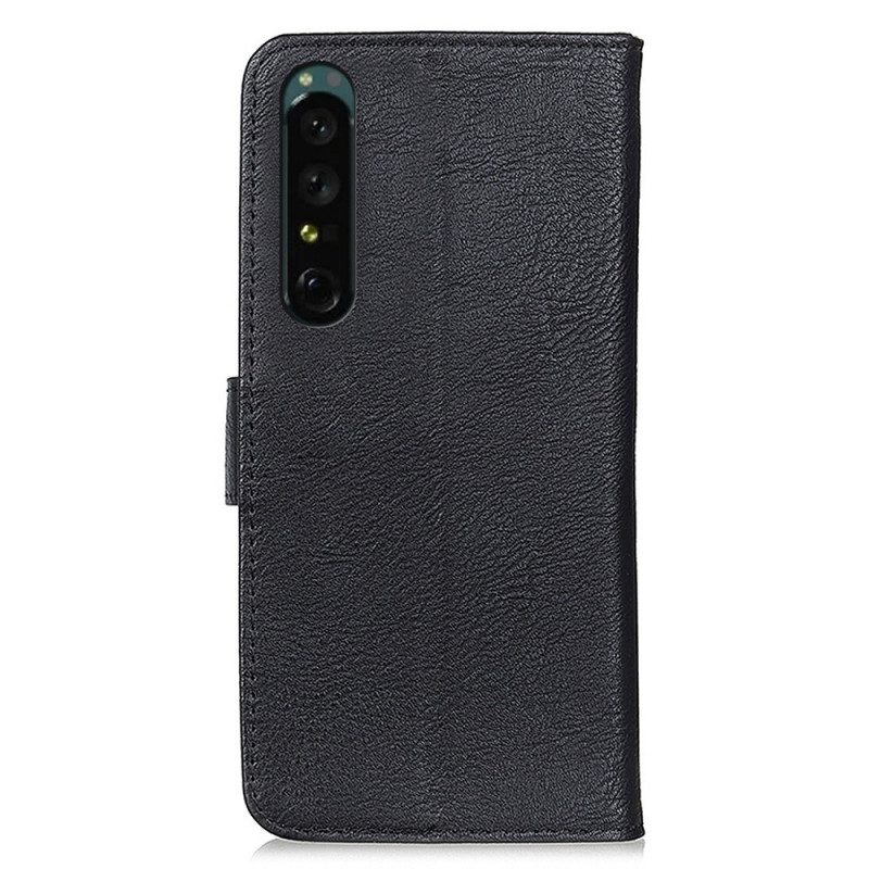 Custodia in pelle Sony Xperia 1 IV Similpelle Khazneh