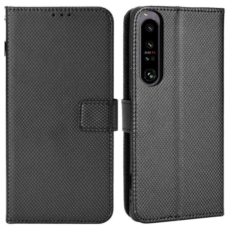 Custodia in pelle Sony Xperia 1 IV Stile Con Cinturino