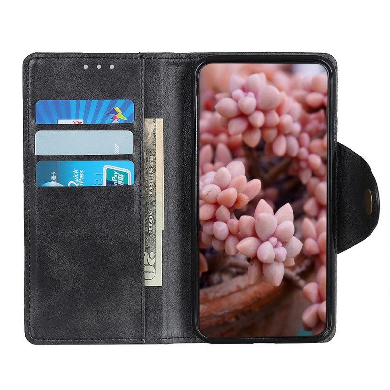 Folio Cover Sony Xperia 1 IV Bottone In Ecopelle