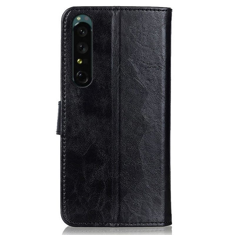 Folio Cover Sony Xperia 1 IV Chiusura In Argento Tricolore