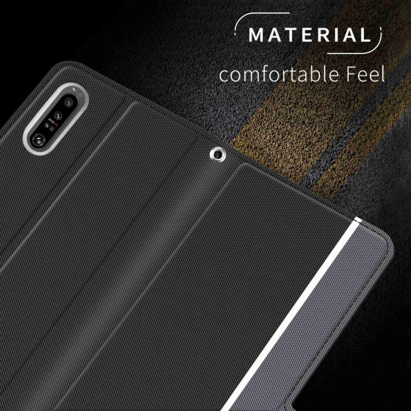 Folio Cover Sony Xperia 1 IV Custodia in pelle Bicolore Baiyu